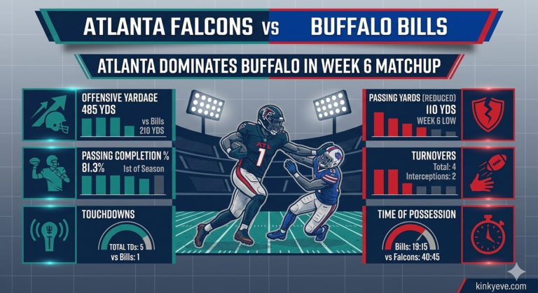 buffalo bills vs atlanta falcons match player stats Atlanta Dominates Buffalo in Week 6 Matchup
